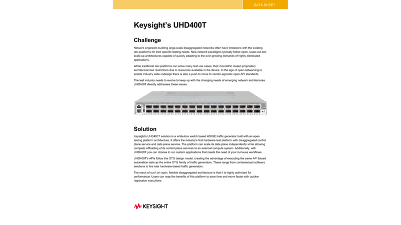 Keysight’s UHD400T